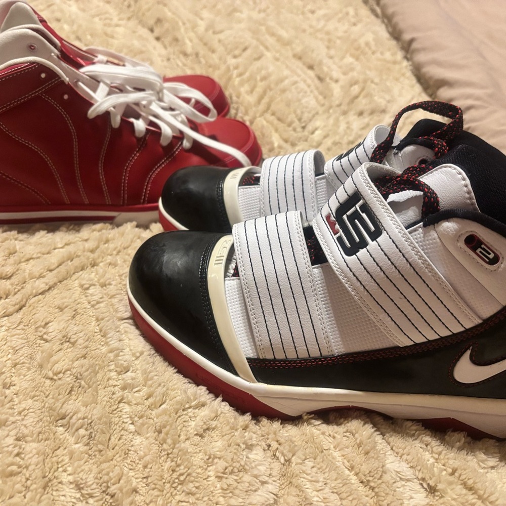 Nike Men’s Basketball Sneakers - White, Black, Red